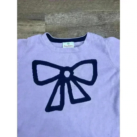 Hanna Andersson Purple Bow Sweater Youth Pullover Combed Cotton Size 140 (10) - Picture 2 of 13